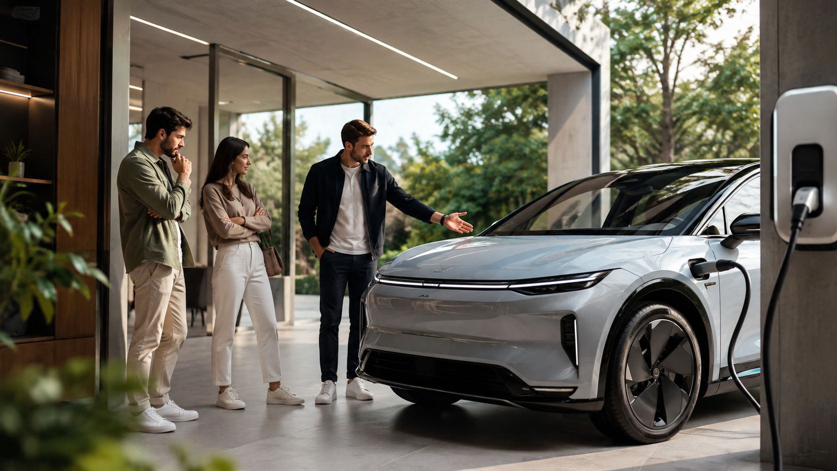 Indian car buyers considering an electric car connected to a home charger